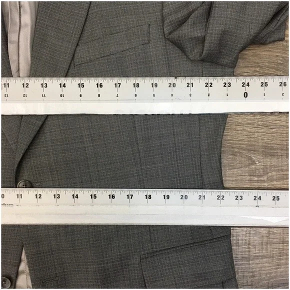 JACK‎ VICTOR Mens Blazer Sport Coat Casual Suit Jacket Size 44L Two Button Wool